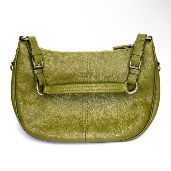 Prada Vitello Daino Leather Hobo Bag Army Green (Perfect Condition) - Picture 3 of 6